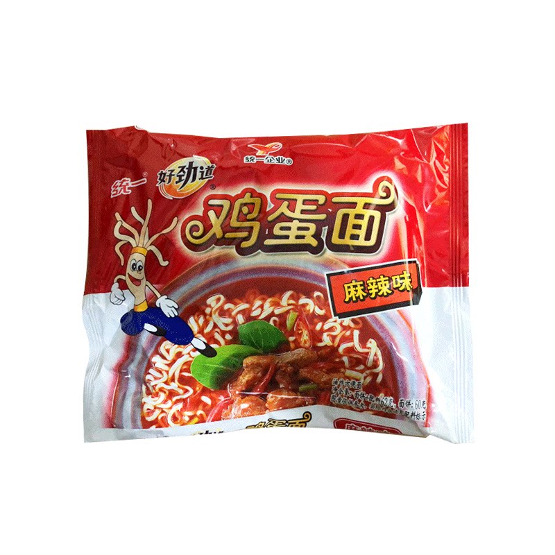 统一好劲道鸡蛋面整箱老北京方便面干脆面怀旧干吃面