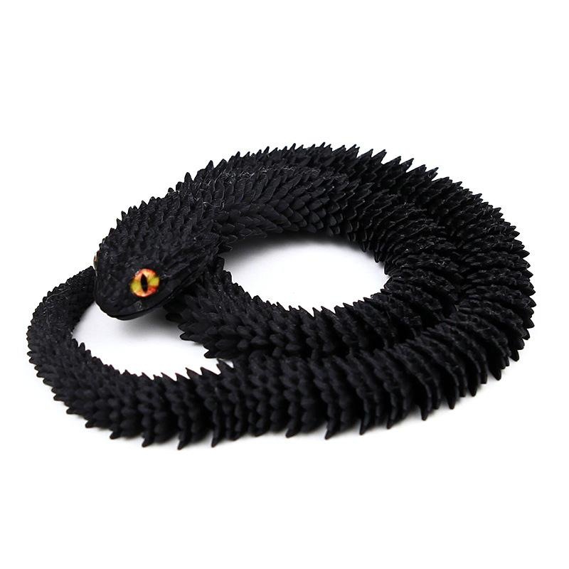 3D打印玩具蝰蛇摆件礼物仿真动物网红创意儿童摆件手办鱼缸造景 - 图3