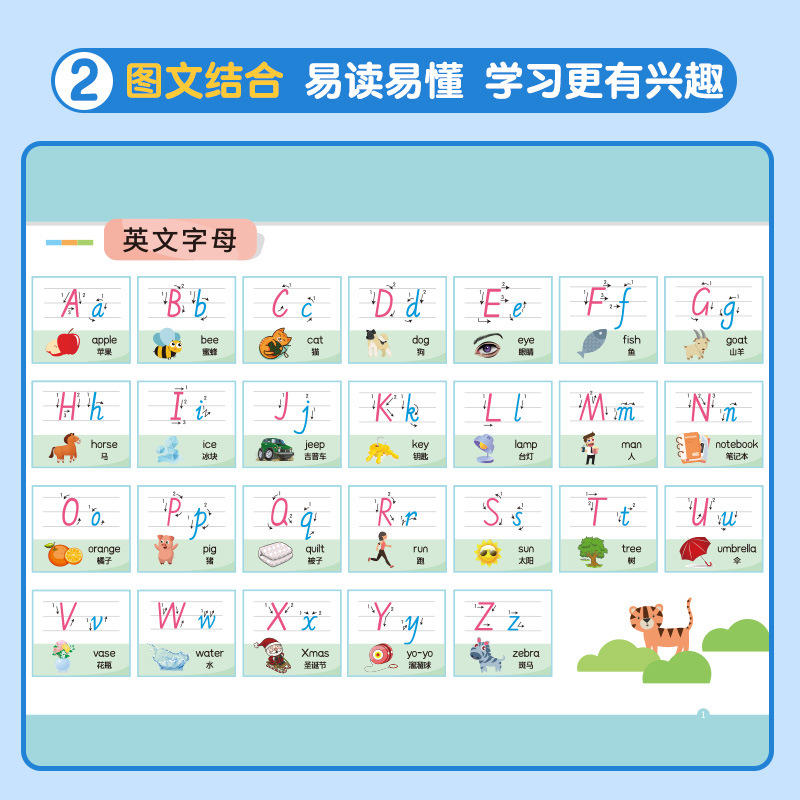 小学英文知识零基础学英语音标常用基础表达26个英文字母加厚台历数学公式大全算法公式图表速算思维训练-图0