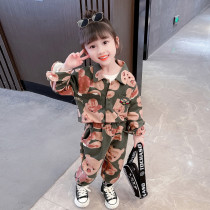 Girl Suit Spring Autumn 2024 New Children Foreign Air Trendy Spring Women Baby Casual Spring Dress Overalls Two Sets