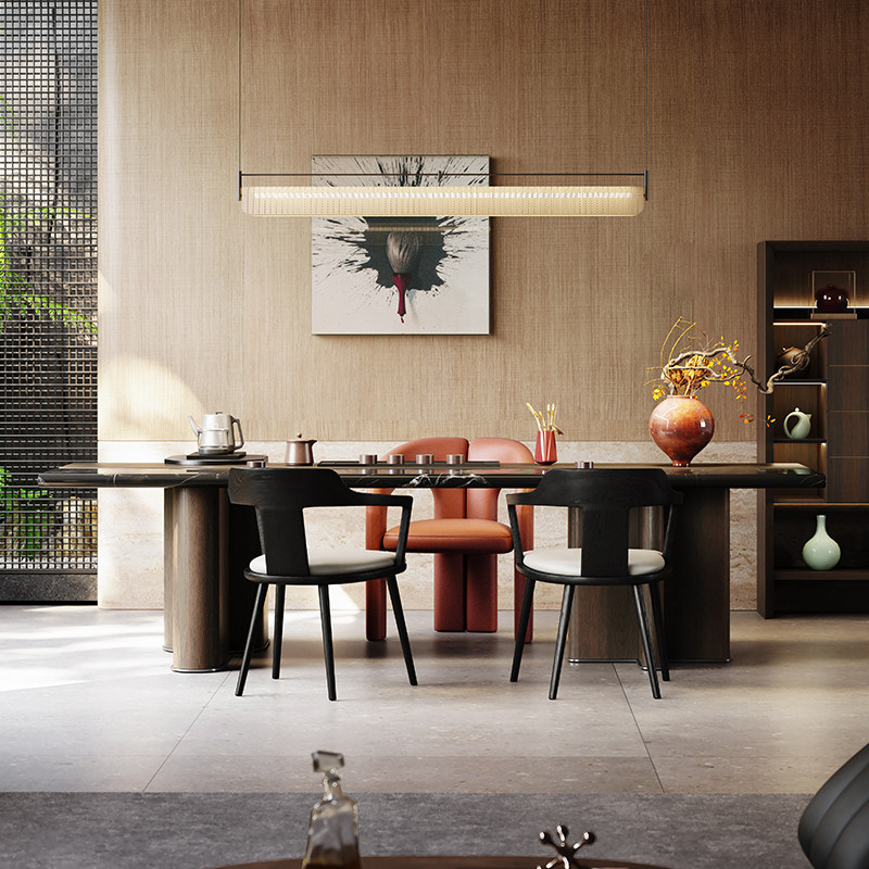 Mobeier 品茗茶台 宋代美学茶桌天然大理石轻奢高端实木茶桌组合,淘宝优惠券,粉丝福利购,淘宝优惠卷