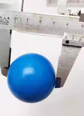实木实心圆球木球彩色儿童玩具 红黄蓝三色可选木制积木原木圆球 - 图0