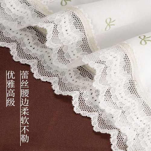 健丹鸟少女内裤茶多酚抗菌裆新款性感纯欲网纱蕾丝透气三角短裤头 - 图3