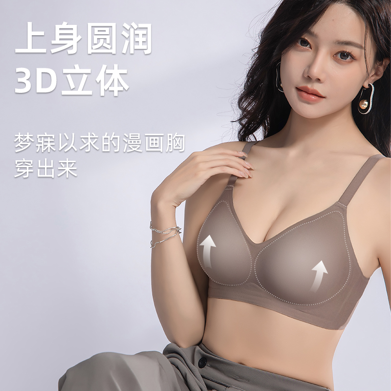 南极人无痕内衣女小胸聚拢显大漫画胸收副乳防下垂手掌杯显瘦文胸-图2