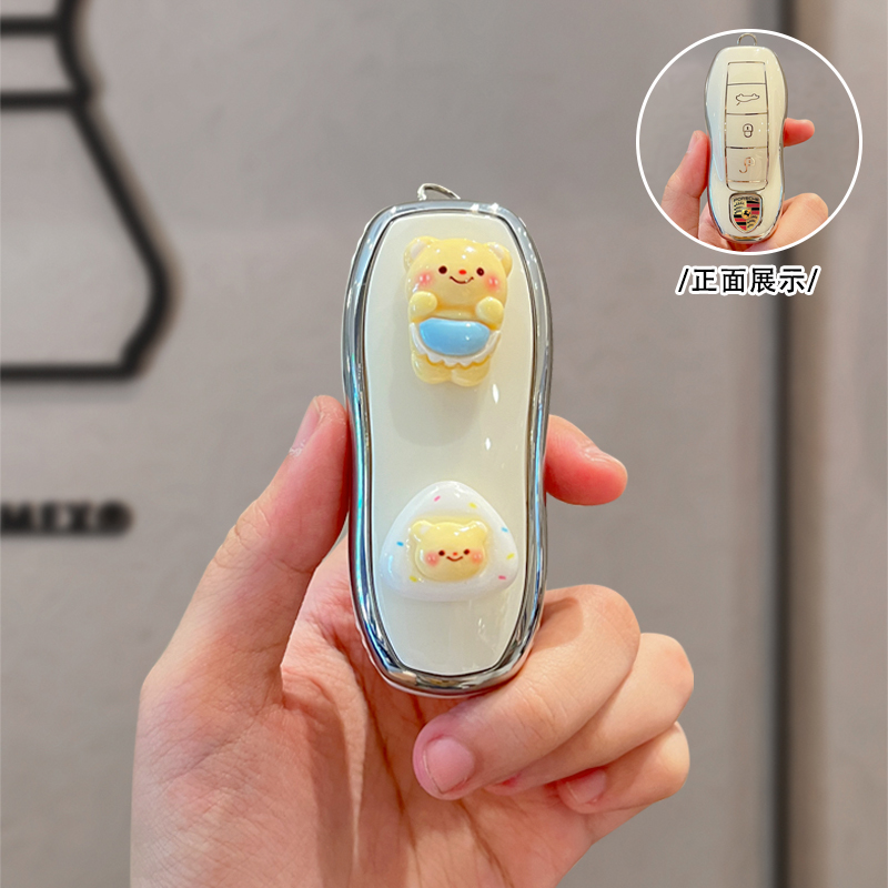 保时捷钥匙套壳帕拉梅拉Panamera卡宴Cayenne扣Macan911车可爱包 - 图3
