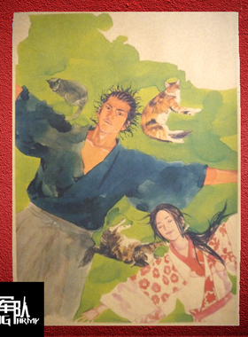 日本动漫牛皮纸照片海报装饰画