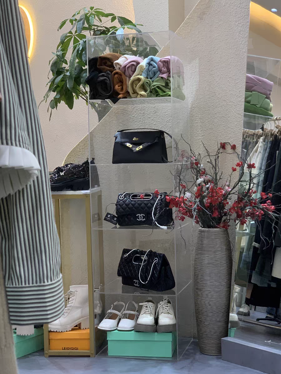 亚克力展示架定制多层服装店陈列置物架鞋帽包包饰品展示柜货架子,淘宝优惠券,粉丝福利购,淘宝优惠卷