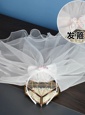 白鹿同款超仙蝴蝶结新娘头饰
