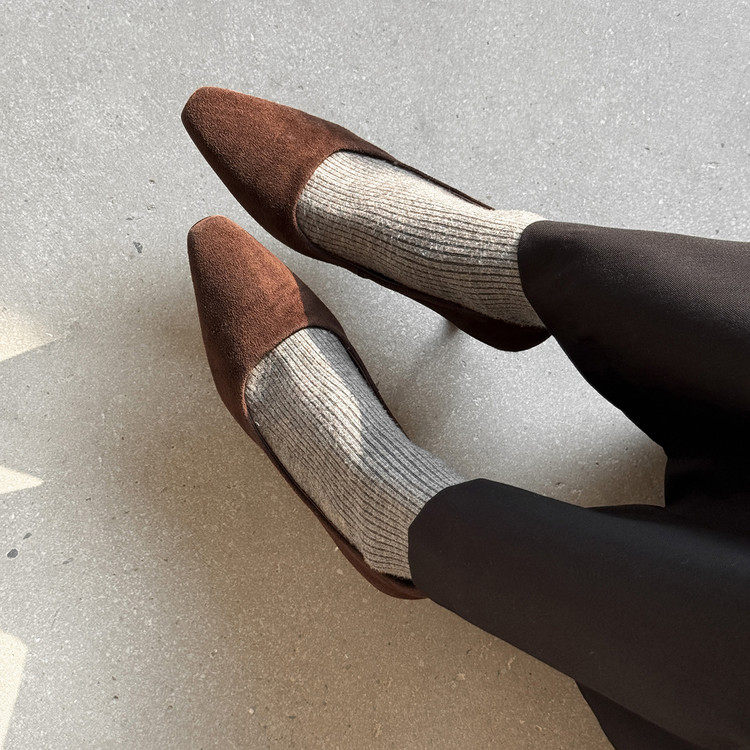真皮高跟鞋2026芭蕾鞋细跟方头休闲单鞋舒适百搭磨砂里外全皮单鞋,淘宝优惠券,粉丝福利购,淘宝优惠卷