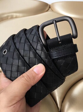 编织磨砂针扣男士休闲皮带