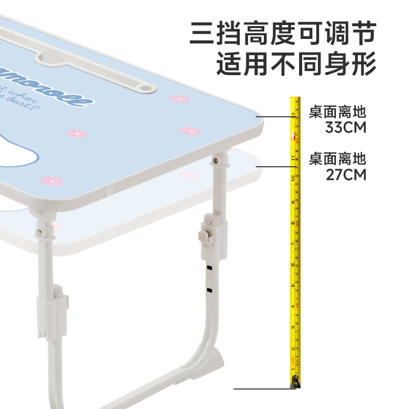 可升降床上小桌子懒人上铺神器飘窗可折叠小桌板儿童写字学习书桌笔记本电脑桌卡通女学生卧室坐办公桌家用-图1