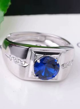 莫桑钻戒指空拖925男士克拉镶嵌