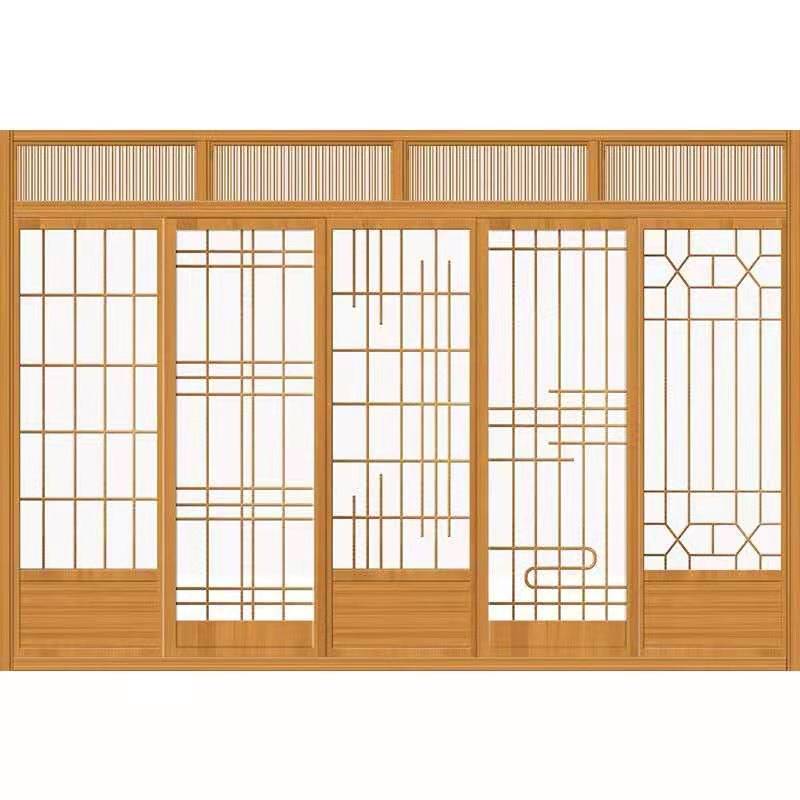 日式格子移门实木隔断厨房推拉门定制和室门榻榻米门日式格子门窗 - 图3
