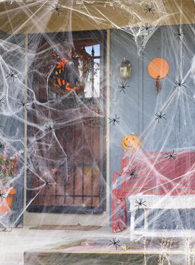 Super Real Spider Web Fake Spider Halloween Artificial Terro