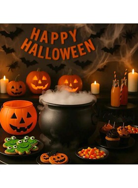 Witch Cauldron Buckets Set, Halloween Candy Bowls for Partie