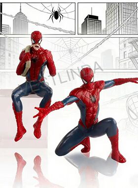 Superhero Mini Ornaments 7-9 cm Spiderman Model Toy Action C