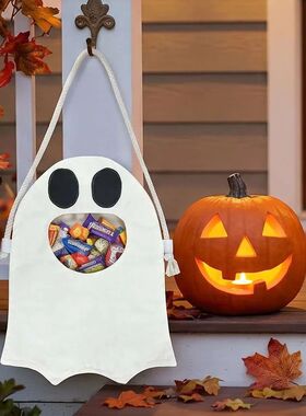 Halloween Ghost Bag Pattern DIY Trick or Treat Candy Storage