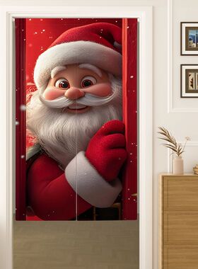 Christmas Decoration Door Curta Noren Santa Gingerbread Man