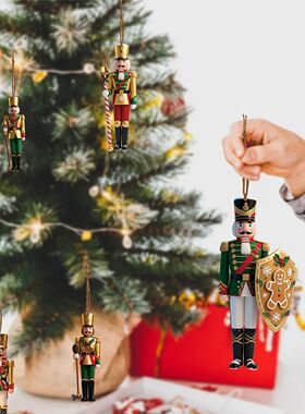12pc Classic Christmas Nutcracker 2D Wooden Hanging for Fest