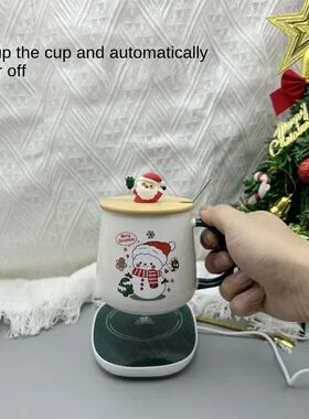 Christmas Gift New Year Set:55 ℃ Thermostat Mugs Cup Snowma