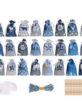 Christmas Decoration 2024 Advent Calendar 24pcs Gift Bags Ke