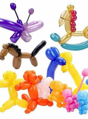 10/100Pcs Multicolor Spiral Long Balloon Twist Spiral Latex