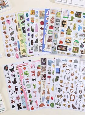 1300 Pcs Cute Paper Sticker Book Retro Aesthetic Decals for