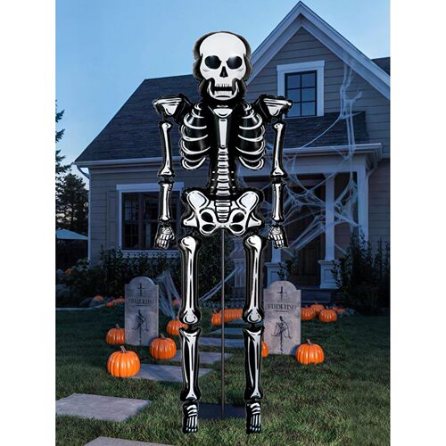 1pc - 112 inch Giant Skull Skeleton balloon, Halloween Skull - 图3