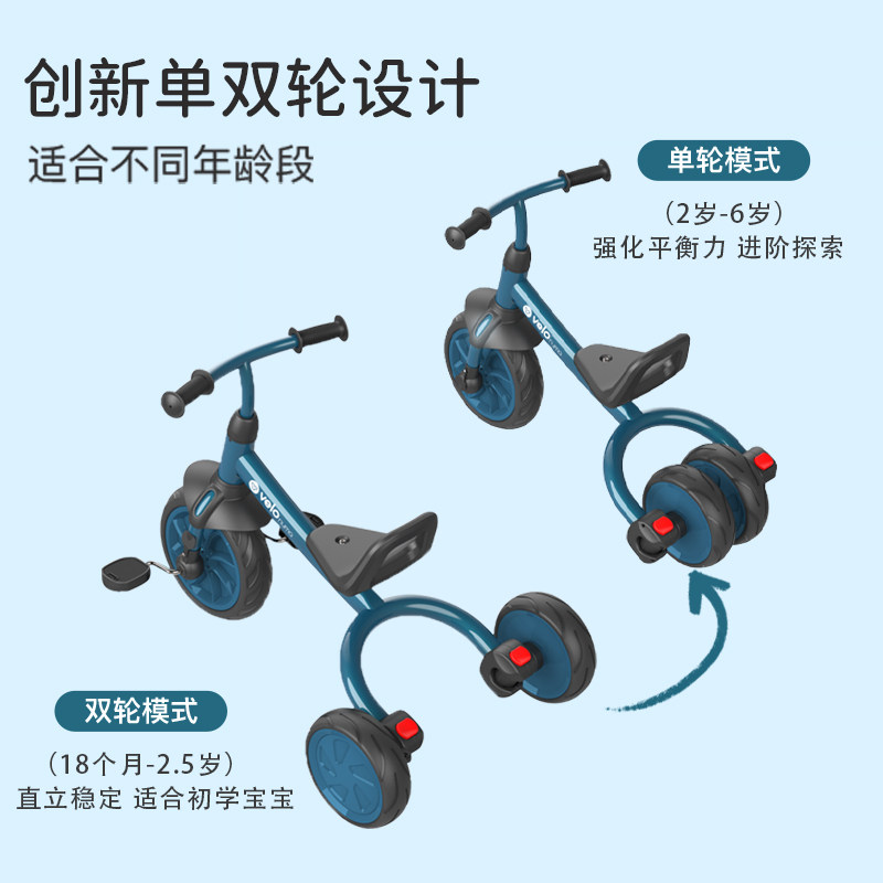 菲乐骑2-6岁儿童三轮车可拆平衡车 yvolution菲乐骑三轮车