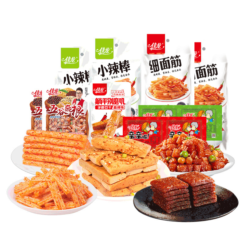 【香辣美味！】佳龙零食大礼包720g