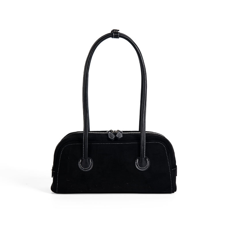 Dotlyn韩国小众复古质感麂皮绒单肩腋下包休闲通勤大容量波士顿包,淘宝优惠券,粉丝福利购,淘宝优惠卷