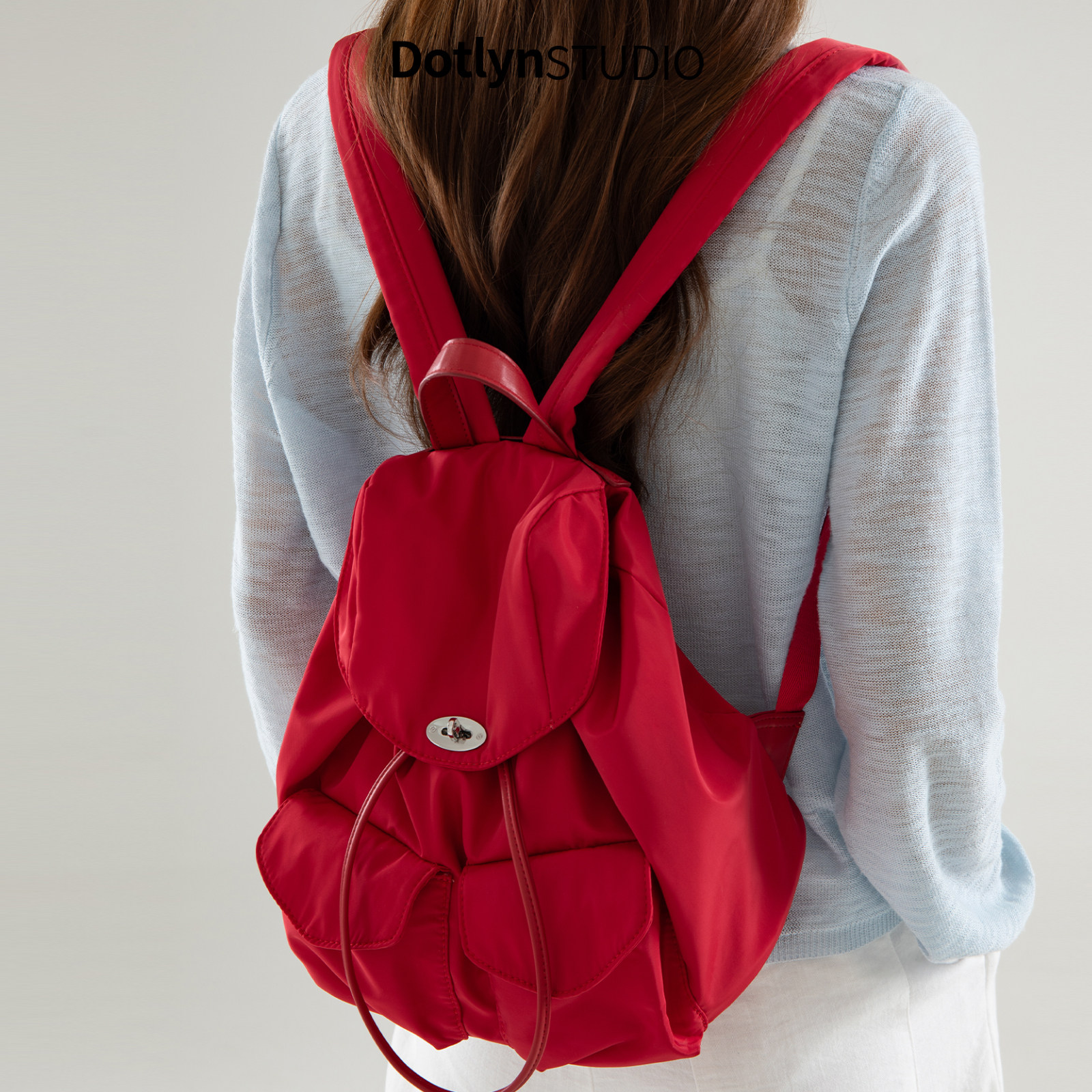 Dotlyn韩系ins大容量早八通勤学生书包轻便休闲尼龙防水双肩包女,淘宝优惠券,粉丝福利购,淘宝优惠卷