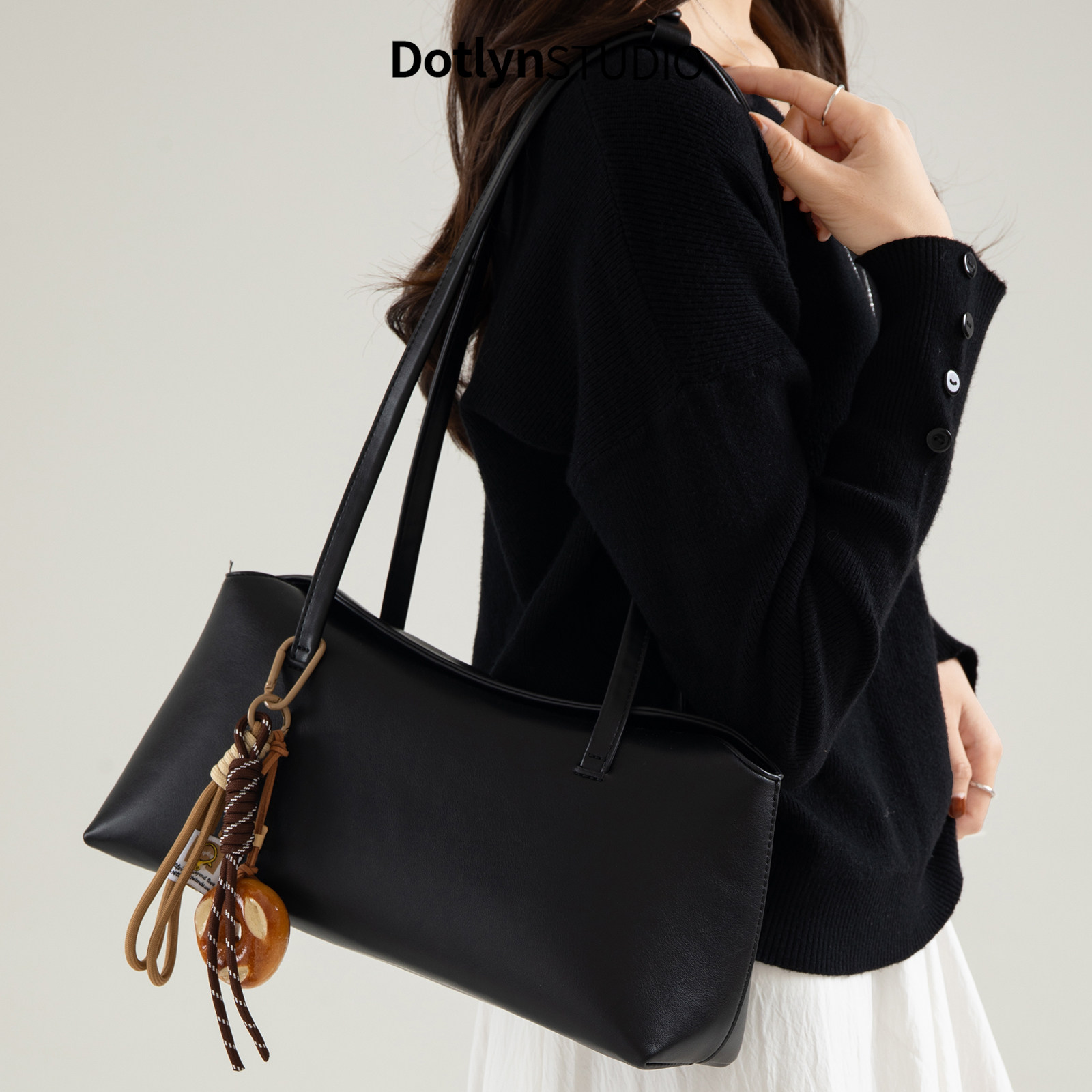 Dotlyn韩国ins小众简约单肩包高级感上班通勤大容量翻盖波士顿包,淘宝优惠券,粉丝福利购,淘宝优惠卷