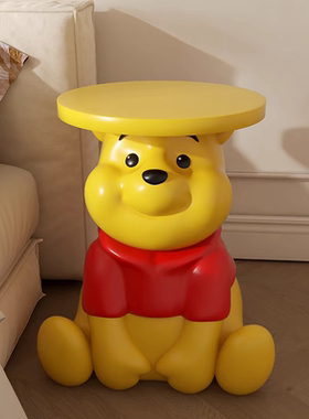 2024新款创意噗噗小熊客厅沙发边几可移动茶几床头柜