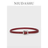 Uncle Niu red thin belt for women
