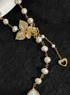 巴洛克长款天然淡水珍珠毛衣链女秋冬轻奢小众百搭气质高级感项饰