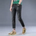 Phiên bản Hàn Quốc của quần chân nam Quần jeans nam Quần dài tháng 2 và tháng 8 Quần áo nam 9 điểm thường xuyên quần eo nam - Quần jean quần jean nam hàng hiệu Quần jean