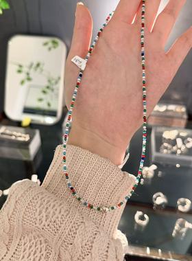 11.28韩国东大门nyunyu琉璃质感彩色珠子银手链vase