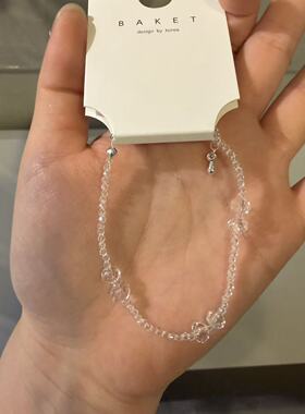 3.17韩国东大门baket饰品新款彩色透明串珠手链