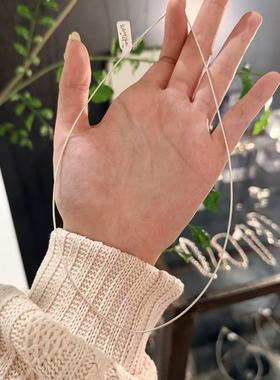 11.28韩国东大门nyunyu简约银项链锁骨链vase