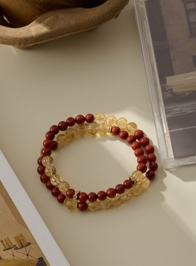 26年新款黄水晶天然石手链百搭