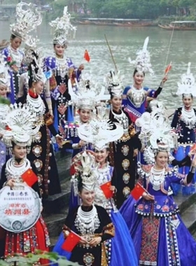 苗族银饰项链项圈配饰演出服头饰颈圈摄影拍摄活动复古孔雀舞傣族