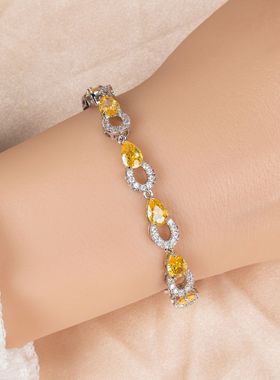 水滴锆石手链手环小众女闺蜜手链