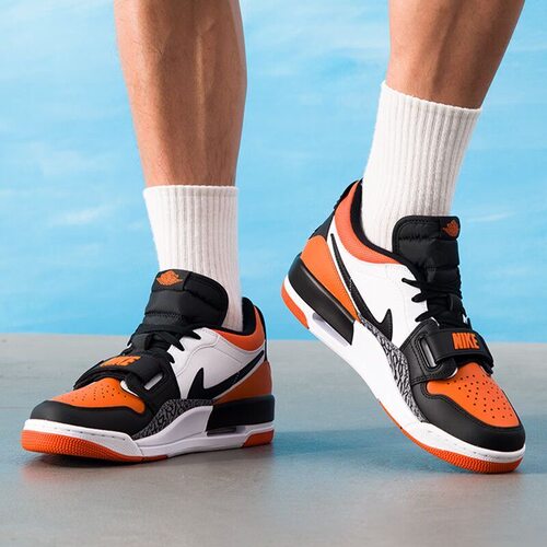 Nike耐克男鞋JORDAN AJ312黑白橙低帮复古休闲鞋篮球鞋CD7069-118 - 图1