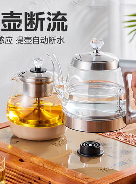 全自动手柄上水电热烧水壶净水器专用茶台抽水消毒茶具玻璃烧茶壶