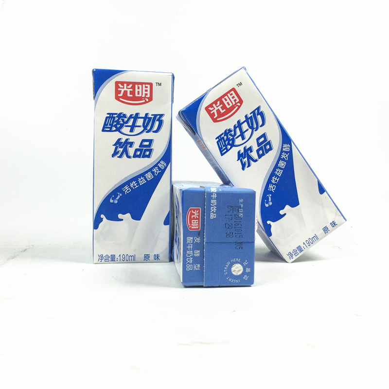 3月新货 光明原味酸牛奶饮品益生菌发酵常温营养酸奶190ml*24盒 - 图2