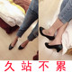 Large size comfortable thick heel stewardess soft sole interview work shoes