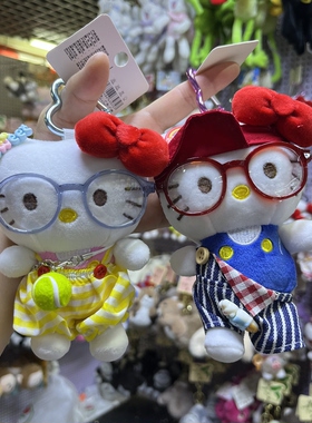 新款可爱卡通毛绒公仔包挂件春日野餐猫咪玩偶书包钥匙挂饰礼物