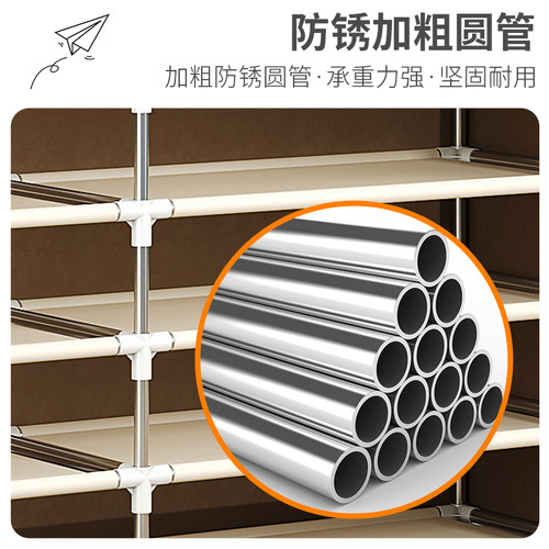 简易鞋柜宿舍出租房用鞋架子家用门口多层大容量防尘储物收纳柜 - 图2