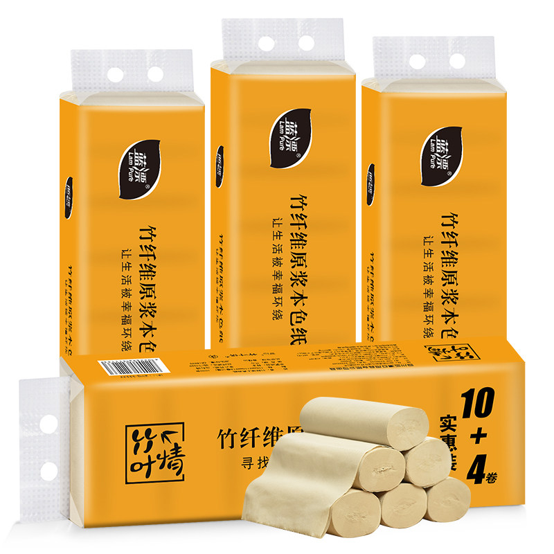 蓝漂56卷本色家用实惠装卷筒纸巾 蓝漂环天卷筒纸